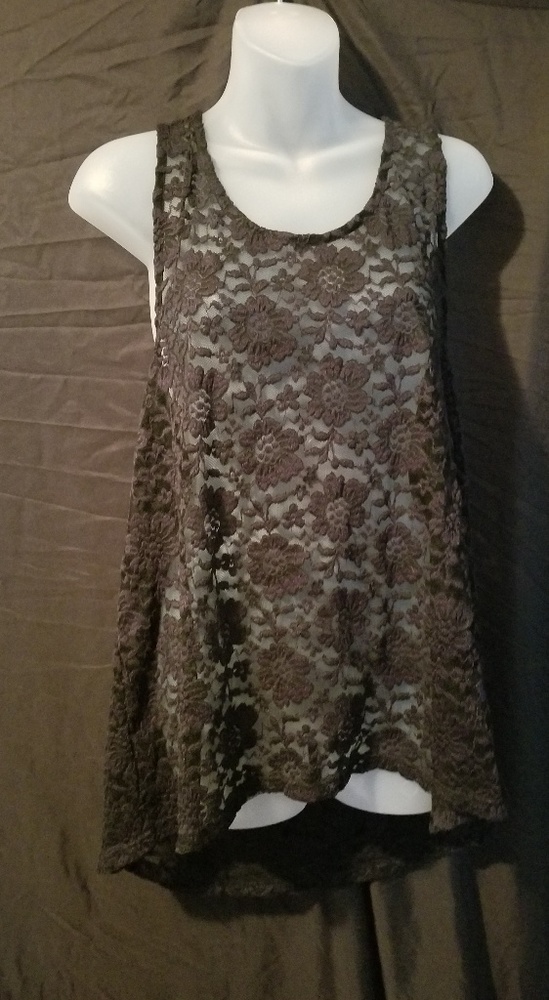 black lace tank